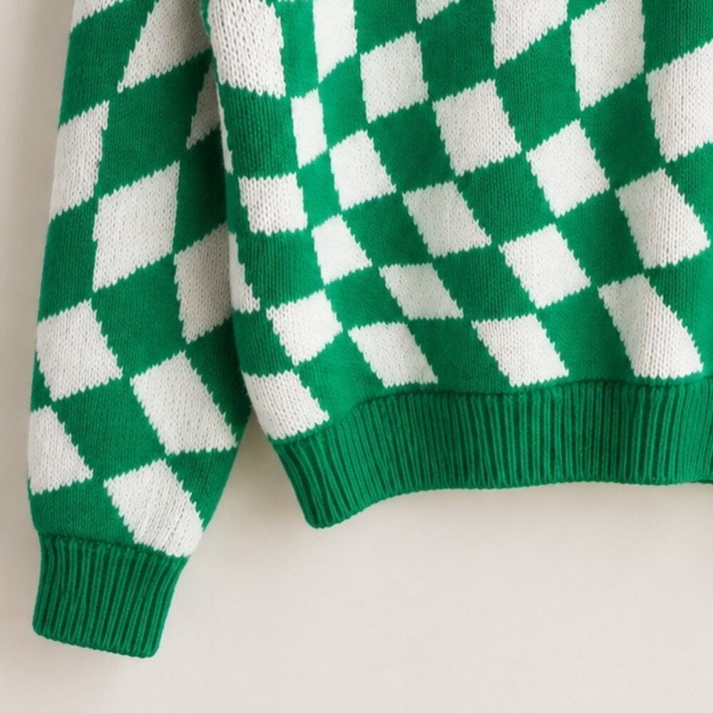 Lisa Says Gah Emma Sweater Green Warp | XS/S - Picture 5 of 8